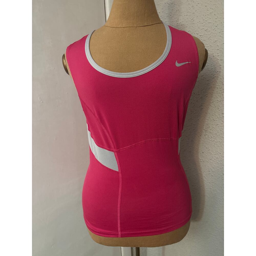Nike Dri-Fit Pink/White Tennis Top S 523407-665 Athleisure Activewear Casual